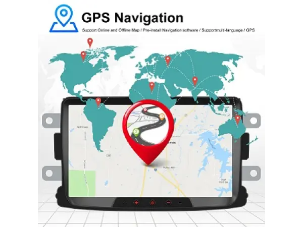 renault autoradio q3365 android 10, 2+32g, 8" lcd gps wifi bt fm rds pro dacia/duster/sandero