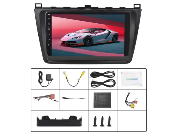 autoradio 9" q3495 android 9.1, podpora bt gps wifi pro mazda 6 rui wing 2009-2016