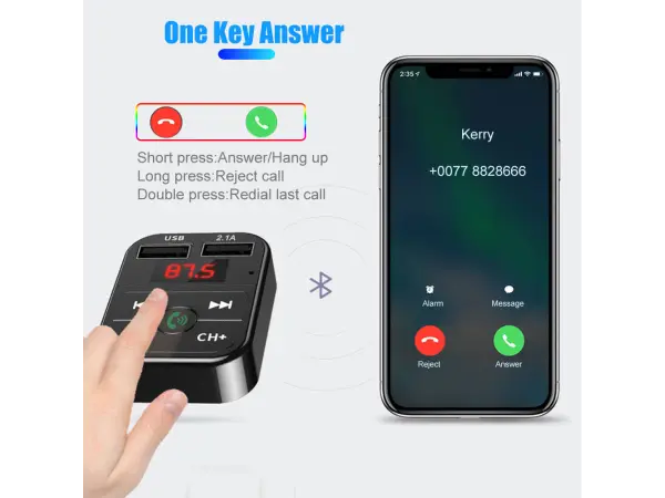FM transmitter Z2085BK, Bluetooth Handsfree, MP3 p�ehr�va� do auta