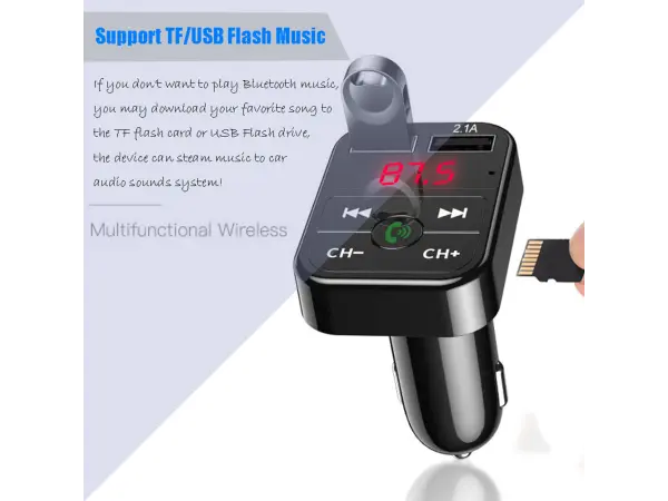 FM transmitter Z2085BK, Bluetooth Handsfree, MP3 p�ehr�va� do auta