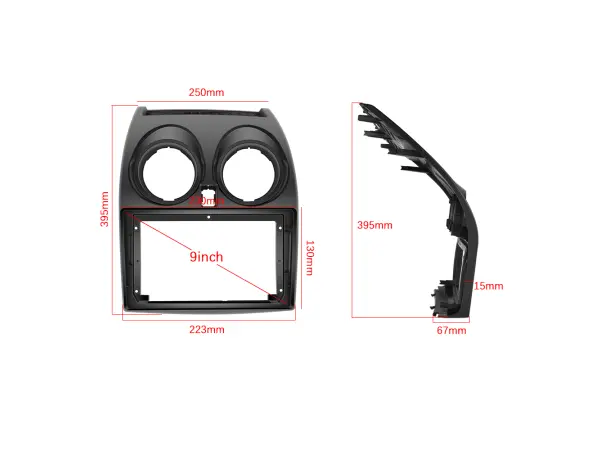 nissan/qashqai (2010-2016) 9"- redukcni ramecek a7174 pro autoradio 9"