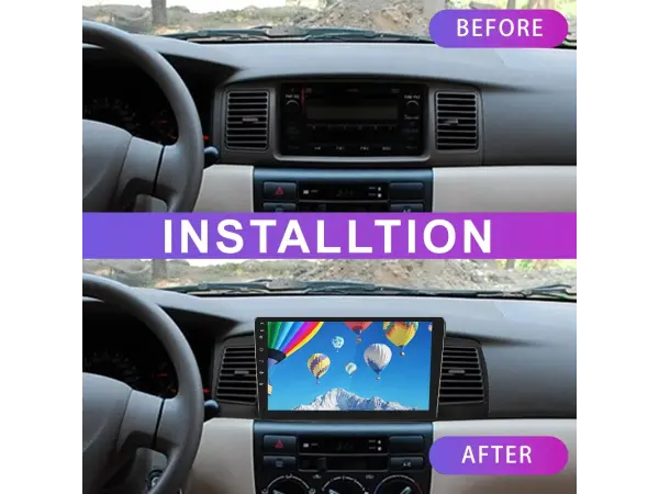 toyota corolla ex (2007-2012) 9"- redukcni ramecek  a7082 pro autoradio 9" (matt black)