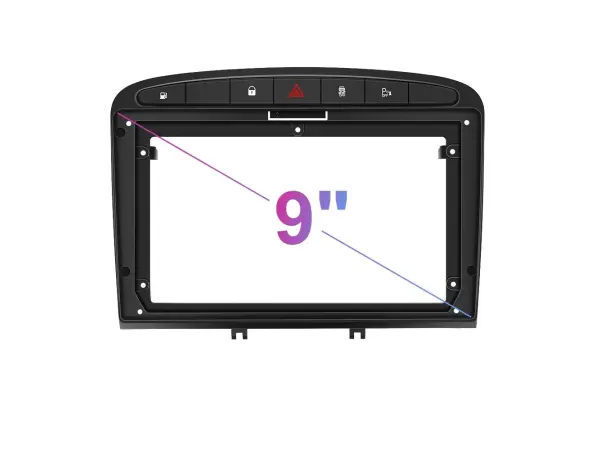 Peugeot 408 (2013) 9"- Reduk�n� r�me�ek A7086 pro autor�dio 9"  (matn� �ern�)