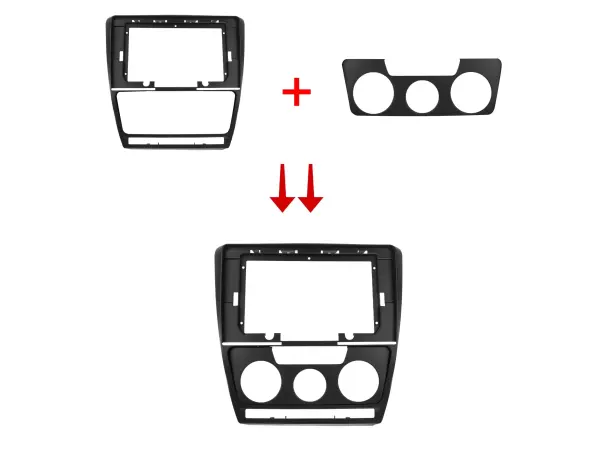 skoda octavia ii (2004-2014)10.1" - redukcni ramecek a7783 pro autoradio 10,1"  black