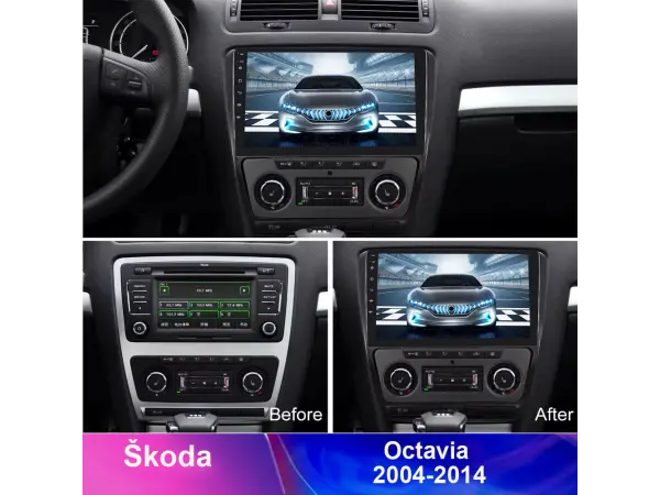 skoda octavia ii (2004-2014)10.1" - redukcni ramecek a7783 pro autoradio 10,1"  black