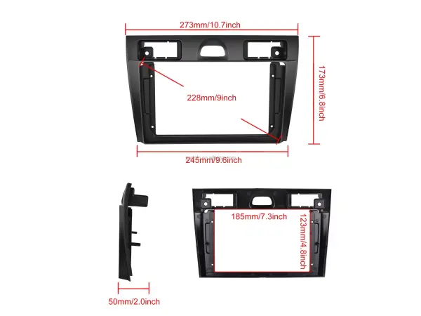 Ford Fiesta (2006-2011) - Redukční rámeček A7582 pro autorádio 9"