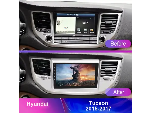 hyundai tucson (2015-2017) - redukcni ramecek a7121 pro autoradio 9"