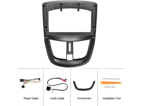 peugeot 207 (2009-2013) -redukcni ramecek a7210 pro autoradio 9"