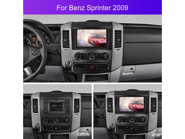 mercedes benz sprinter (2009) a vw crafter (2006-2016) - redukcni ramecek a8162 pro autoradio 10,1"