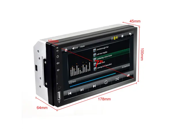 autoradio 7" touch screen, q3161 s rameckem pro sk-010 skoda octavia ii/yeti
