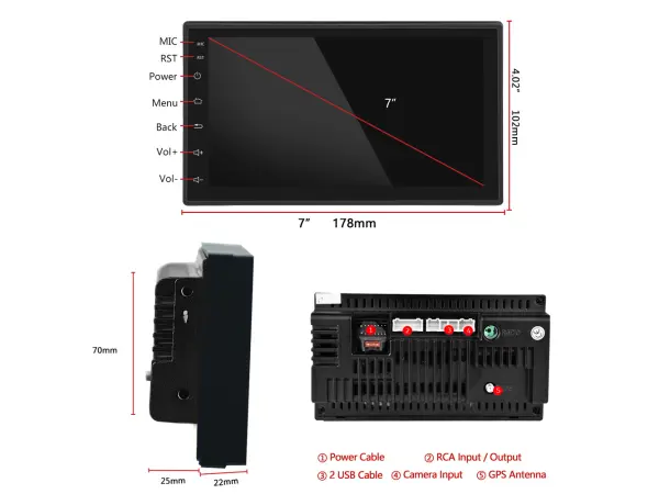autoradio 7" lcd a2749 android 10 s rameckem sk-010 pro skoda octavia ii/yeti