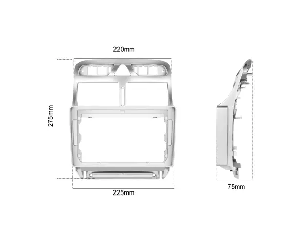 autoradio 9" lcd a3018 2gb+32gb android 11 s rameckem pro peugeot 307 2007-2016