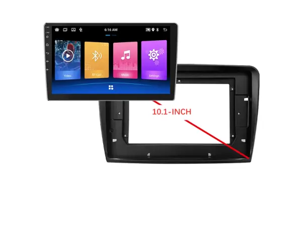 autoradio 10.1" lcd a2752 android 10 s rameckem pro skoda superb 2 3/08-8/15