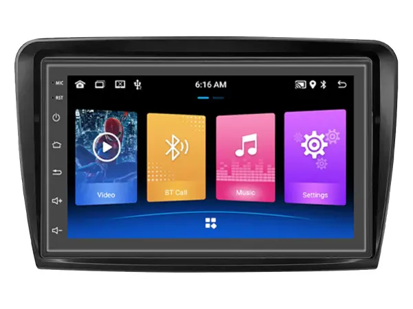 autoradio 10.1" lcd a2752 android 10 s rameckem pro skoda superb 2 3/08-8/15