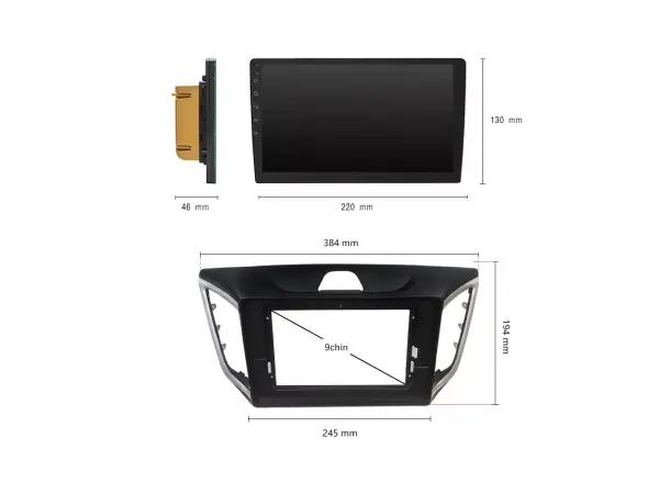 autoradio 10.1" lcd a2752 android 10 s rameckem a7182 pro hyundai ix25 2015-2018