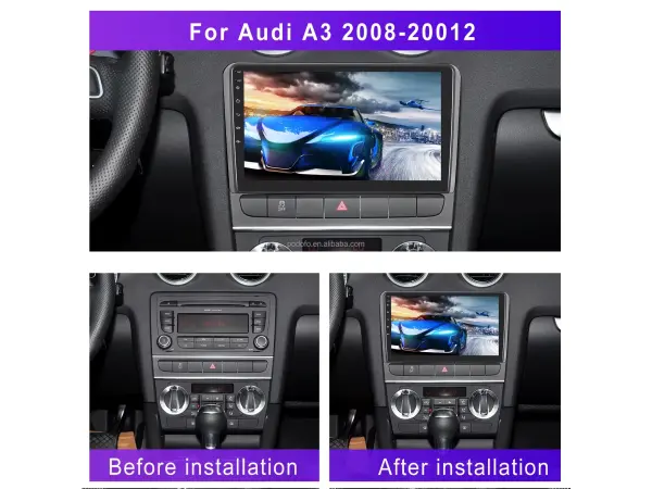 autoradio 9" lcd a3018 android 11 s rameckem  a7618 pro audi a3 2008-2012