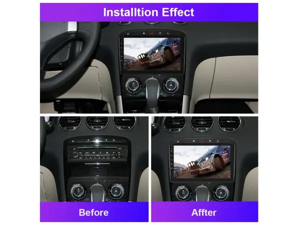 autoradio 9" lcd a3018 android 11 s rameckem a7086 pro peugeot 408 2013 (matna cerna)