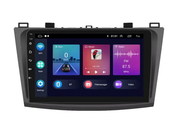 autoradio 9" lcd a3018 android 11 s rameckem  a7190 pro mazda 3 (2009-2013)
