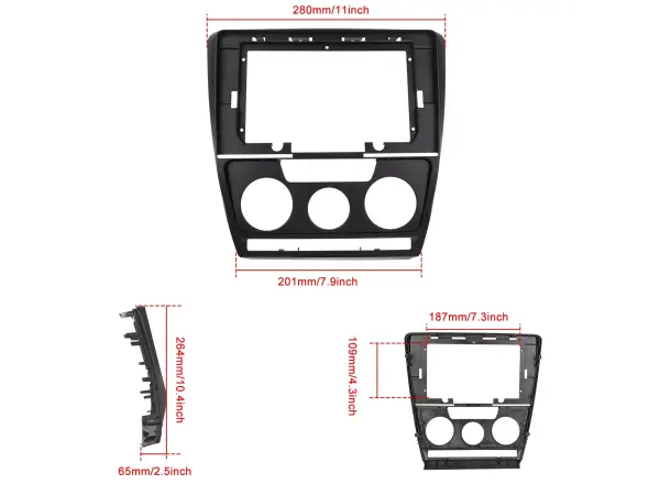autoradio 10,1" lcd a3196 android 13 s rameckem a7783 pro skoda octavia 2004-2014 black