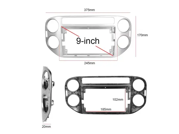 autoradio 9" lcd a3018 android 11 s rameckem a7094 pro vw tiguan 2010-2015 stribrna