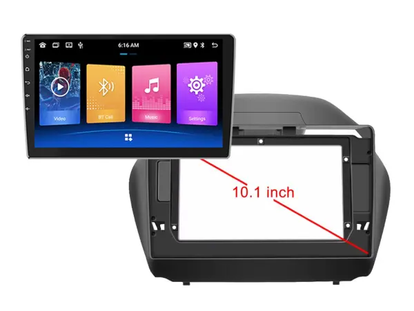 autoradio 10.1" lcd a2752 android 10 s rameckem a7146 pro hyundai ix35 2010-2015 (matna cerna) 