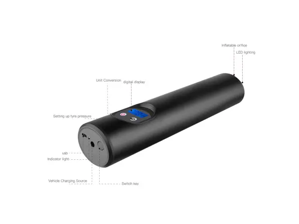 Dob�jec� kompresor W7115BK s displejem pro pneumatiky