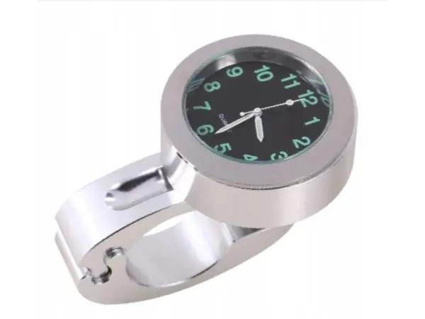 chopper hodiny s drzakem na riditka motocyklu chrom