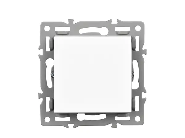 unic vypinac krizovy c.7 v ramecku 82mm, plast bily