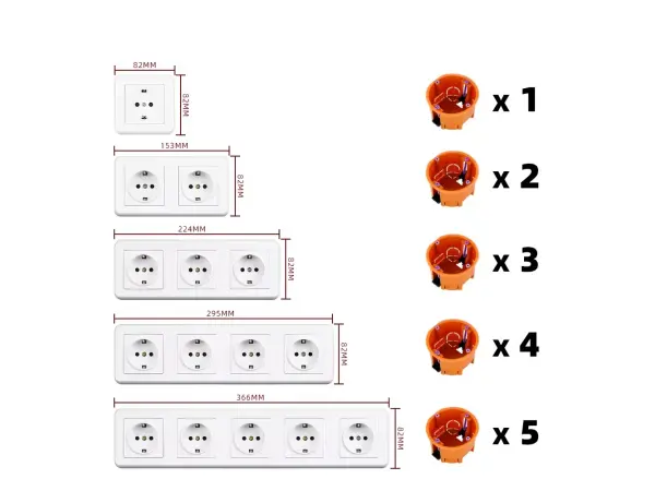 unic dvojvypinac lustrovy seriovy c.5 v ramecku 82mm, plast bily