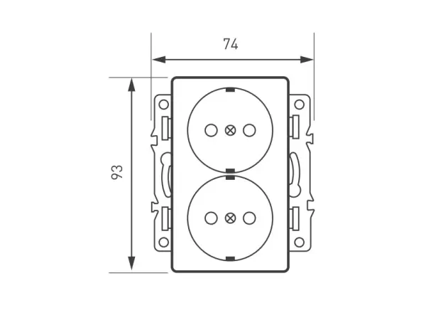 UNIC Elektrick� dvojz�suvka 2x230V �ed� plast