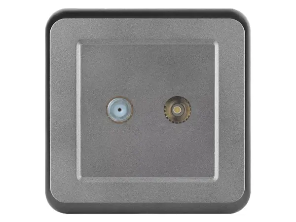 UNIC datov� z�suvka TV + SAT v r�me�ku, plast �ed�