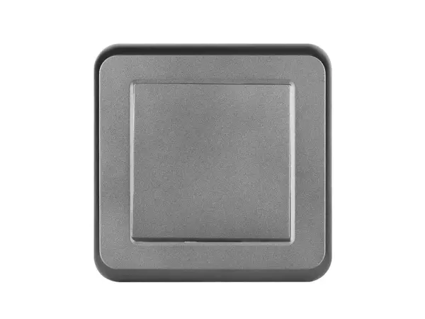 unic vypinac stridavy-schodistovy c.6 v ramecku 82mm, plast sedy