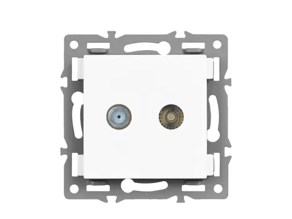 unic modul zasuvka sat+tv, bila pro ramecek 82mm