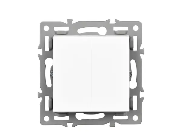UNIC modul MD2V02 dvojvyp�na� st��dav�-schodi��ov� �.5B 6+6,b�l� pro r�me�ek 82mm