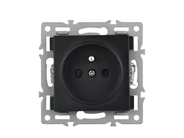 UNIC modul z�suvka MDZ230V 16A  �ern� do r�me�ku 82mm