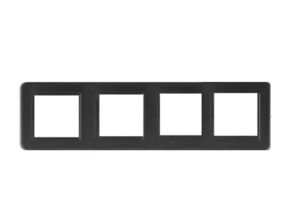 unic ramecek  pro 4 moduly plast cerny