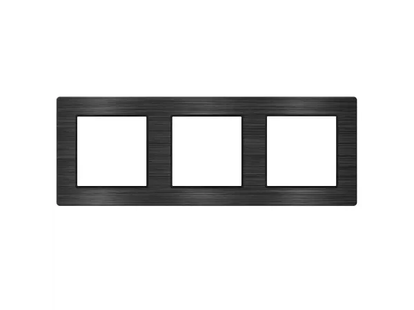 unic ramecek 224mm pro 3 moduly, slitina hliniku cerny