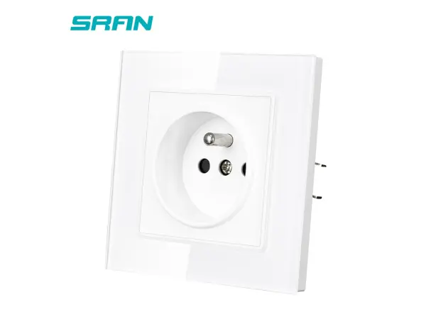 sran elektricka zasuvka 230v bila plast