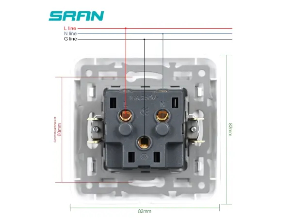 SRAN Elektrick� z�suvka 230V b�l� sklo