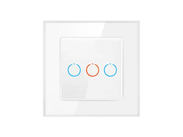 sran wifi trojvypinac v ramecku, sklo bily