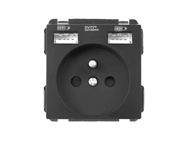 sran elektricka zasuvka 230v+2*usb + 4vypinac v ramecku, sklo cerny