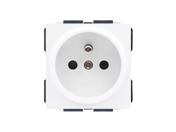 SRAN b�l� modul MDZ230 Z�suvka 230V 16A do r�me�ku 86mm