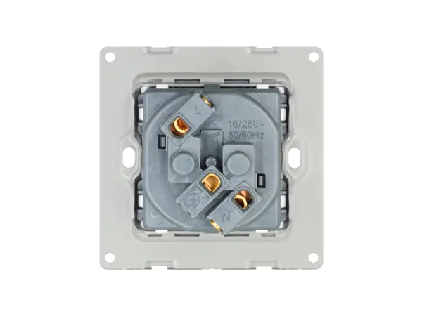 SRAN b�l� modul MDZ230 Z�suvka 230V 16A do r�me�ku 86mm