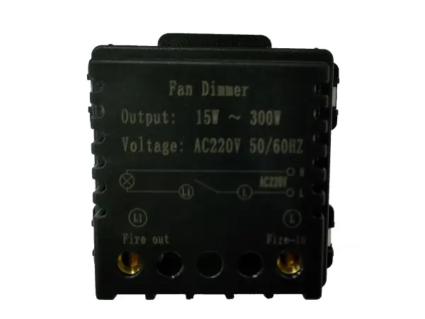 sran vypinac s regulatorem pro vetrak/ventilaci vcetne ramecku, sklo bily