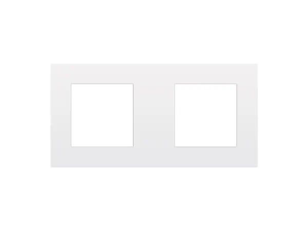 sran bily plast siroky ramecek pro 2 moduly 