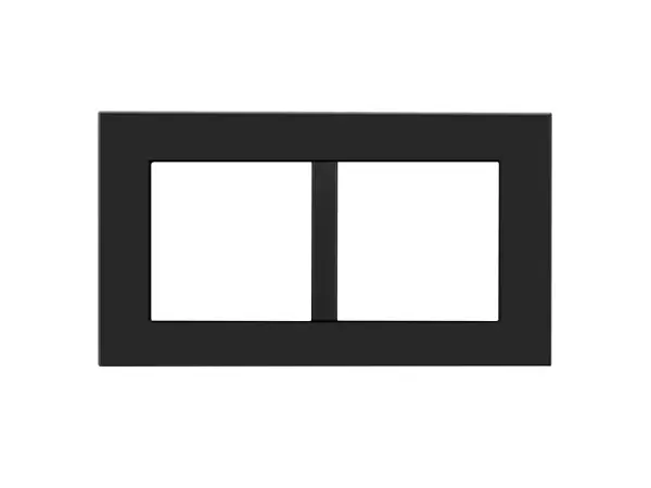 sran cerny plast ramecek pro 2 moduly 147mm 