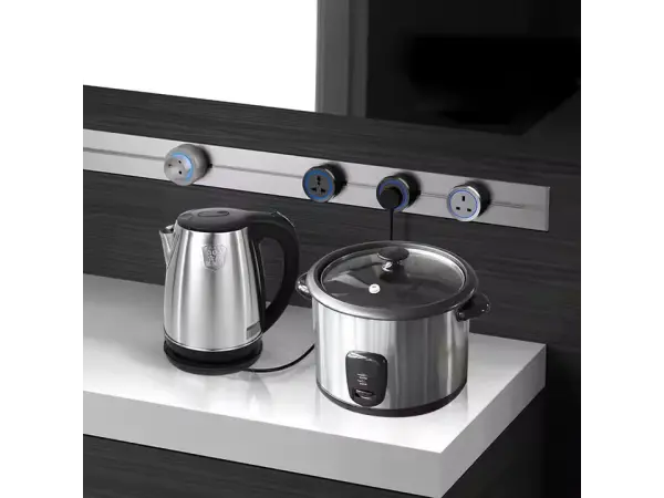 VoltLine z�suvkov� modul USB+USB-C �ed� (68x30mm) pro n�st�nn� li�ty