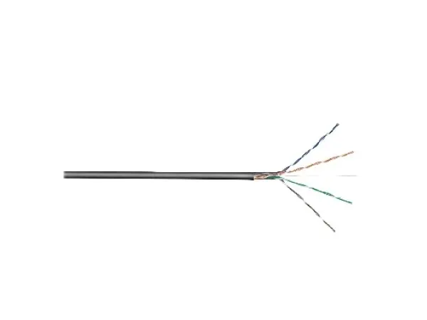 venkovni  sitovy kabel f/utp cat5e ,pe , drat, cerny, metraz