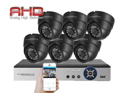 6 kamerov� syst�m AHD HE6-64E 5Mpx