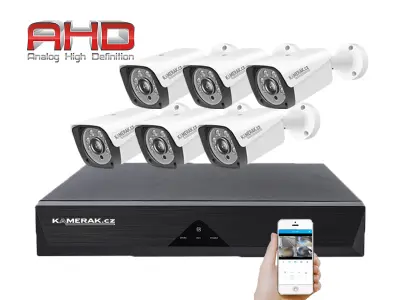 6 kamerov� syst�m AHD WN6-60E mic.5Mpx